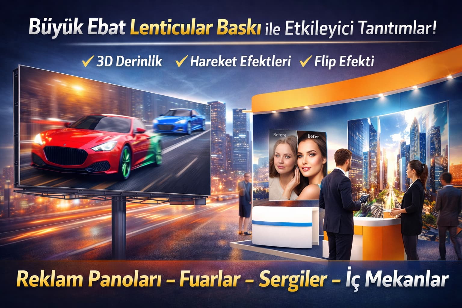 Büyük Ebat Lenticular Baskı – Dev Boyutta Dikkat Çeken Görsel Deneyim